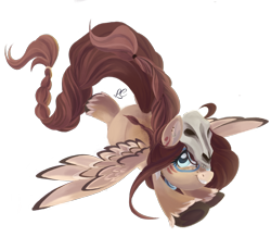 Size: 2360x2060 | Tagged: safe, artist:paolalc, oc, oc only, oc:ondrea, pegasus, pony, 2021 community collab, derpibooru community collaboration, cute, female, flying, high res, mare, simple background, skull, smiling, solo, transparent background, tribal