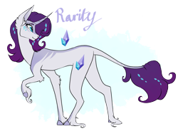 Size: 1731x1272 | Tagged: safe, artist:erroremma, rarity, pony, unicorn, g4, leonine tail, redesign, simple background, solo, transparent background