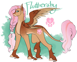 Size: 1731x1392 | Tagged: safe, artist:erroremma, fluttershy, pegasus, pony, g4, redesign, simple background, solo, transparent background