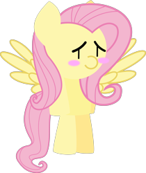 Size: 6710x7983 | Tagged: safe, artist:isaac_pony, fluttershy, pegasus, pony, g4, cute, female, food, kibiy pony, show accurate, shy, simple background, smiling, solo, spread wings, standing, transparent background, vector, wings