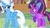 Size: 1024x576 | Tagged: safe, artist:redyoshi1992, gummy, trixie, twilight sparkle, oc, oc:checkerboard, alicorn, pony, unicorn, g4, alternate universe, base used, evil laugh, female, giant pony, giantess, laughing, macro, mare, size difference, sugarcube corner, twizilla, unicorn twilight