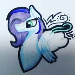 Size: 941x940 | Tagged: safe, artist:rxndxm.artist, oc, oc only, pegasus, pony, bust, pegasus oc, solo, traditional art, wings