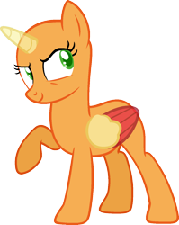 Size: 1074x1349 | Tagged: safe, artist:pegasski, oc, oc only, alicorn, pony, g4, power ponies (episode), alicorn oc, bald, base, eyelashes, female, freckles, horn, looking up, mare, raised hoof, simple background, smiling, solo, transparent background, transparent horn, transparent wings, two toned wings, wings