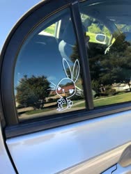 Size: 720x960 | Tagged: safe, angel bunny, g4, car, decal, irl, photo