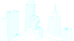 Size: 1431x799 | Tagged: safe, artist:astralr, oc, oc only, oc:astral radiance, pegasus, pony, city, solo