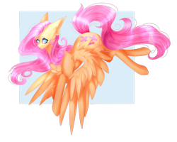 Size: 1024x818 | Tagged: safe, artist:keltonia, fluttershy, pegasus, pony, g4, cheek fluff, chest fluff, cutie mark, ear fluff, eye reflection, female, floppy ears, flying, looking at you, mare, reflection, simple background, solo, transparent background