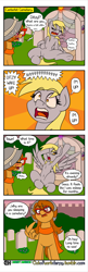 Size: 1280x3951 | Tagged: safe, artist:outofworkderpy, derpy hooves, oc, oc:a. k. yearling, oc:acky, pegasus, pony, g4, armpits, brony, comic, comic strip, family matters, female, gravestone, mare, out of work derpy, outofworkderpy