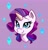 Size: 2732x2836 | Tagged: safe, artist:lilfunkman, rarity, pony, unicorn, g4, bust, cute, diamond, female, high res, mare, portrait, purple background, raribetes, simple background, solo