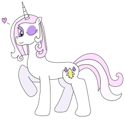 Size: 2197x2085 | Tagged: safe, artist:supahdonarudo, fleur-de-lis, pony, unicorn, series:fleurbuary, g4, heart, high res, one eye closed, raised hoof, simple background, transparent background, wink, winking at you