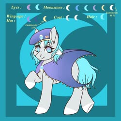 Size: 1280x1280 | Tagged: safe, artist:okimichan, oc, oc only, oc:crescent(moonstone), original species, pony, female, mare, solo, witchfae