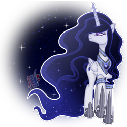 Size: 2100x2100 | Tagged: safe, artist:amgiwolf, oc, oc only, oc:princess andromeda, alicorn, pony, alicorn oc, female, high res, horn, mare, simple background, solo, stars, transparent background