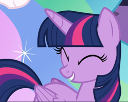 Size: 814x650 | Tagged: safe, screencap, twilight sparkle, alicorn, pony, celestial advice, g4, cropped, cute, eyes closed, female, offscreen character, solo, twiabetes, twilight sparkle (alicorn)