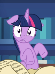 Size: 418x563 | Tagged: safe, screencap, twilight sparkle, alicorn, pony, celestial advice, g4, cropped, female, floppy ears, looking at you, scroll, solo, twilight sparkle (alicorn), worried