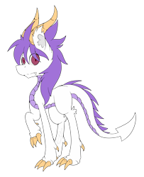 Size: 1967x2426 | Tagged: safe, artist:chazmazda, oc, oc only, dracony, dragon, hybrid, pony, art, bust, cartoon, colored, commission, commissions open, dewclaw, digital art, flat colors, full body, horns, simple background, solo, transparent background