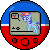 Size: 50x50 | Tagged: safe, alternate version, artist:theironheart, rainbow dash, pegasus, pony, g4, animated, base used, bouncing, crossover, female, gif, heart, mare, pictogram, pixel art, pokewalker, pokémon, simple background, solo, transparent background