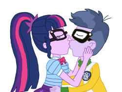 Size: 1600x1200 | Tagged: safe, artist:bigpurplemuppet99, microchips, sci-twi, twilight sparkle, human, equestria girls, equestria girls series, g4, duo, female, glasses, kiss on the lips, kissing, male, microlight, shipping, simple background, straight, transparent background