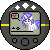 Size: 50x50 | Tagged: safe, artist:theironheart, dj pon-3, vinyl scratch, pony, unicorn, g4, animated, base used, bouncing, crossover, female, filly, filly vinyl scratch, gif, heart, pictogram, pixel art, pokewalker, pokémon, simple background, solo, transparent background, younger