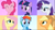 Size: 1666x938 | Tagged: safe, screencap, applejack, fluttershy, pinkie pie, rainbow dash, rarity, twilight sparkle, alicorn, earth pony, pegasus, pony, unicorn, all bottled up, g4, best friends until the end of time, cropped, cute, eyes closed, female, freckles, group, lidded eyes, looking at each other, mane six, mare, smiling, twilight sparkle (alicorn)