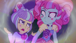 Size: 1920x1080 | Tagged: safe, screencap, kiwi lollipop, supernova zap, equestria girls, equestria girls specials, g4, my little pony equestria girls: better together, my little pony equestria girls: sunset's backstage pass, duo, duo female, female, k-lo, postcrush, su-z