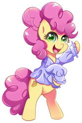 Size: 5256x7900 | Tagged: safe, artist:autumn rush, li'l cheese, earth pony, pony, g4, the last problem, bipedal, clothes, colt, digital art, male, pink hair, rearing, simple background, solo, transparent background