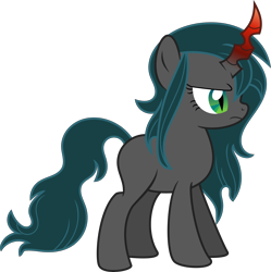 Size: 8146x8173 | Tagged: safe, artist:shootingstarsentry, oc, oc only, oc:nightshade (digimonlover101), changepony, hybrid, absurd resolution, female, interspecies offspring, offspring, parent:king sombra, parent:queen chrysalis, parents:chrysombra, simple background, solo, transparent background