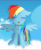 Size: 600x736 | Tagged: safe, artist:bastbrushie, part of a set, rainbow dash, pegasus, pony, g4, :3, :p, animated, bastbrushie is trying to kill us, blushing, chest fluff, cloud, cloudsdale, cute, daaaaaaaaaaaw, dashabetes, female, gif, happy, hnnng, sitting, sky, solo, tongue out