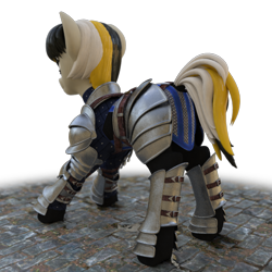 Size: 1024x1024 | Tagged: safe, artist:snecy, oc, oc only, oc:katherine, pony, unicorn, 3d, armor, commission, simple background, solo, transparent background
