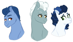Size: 1115x651 | Tagged: safe, artist:whalepornoz, high winds, silver lining, silver zoom, wave chill, pegasus, pony, bust, female, male, simple background, transparent background, wonderbolts