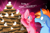 Size: 2100x1400 | Tagged: safe, artist:inkwellartz, pinkie pie, oc, oc:harmony star, alicorn, earth pony, pony, g4, alicorn oc, comic, duo, female, food, horn, male, mare, open mouth, pie, stallion