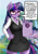 Size: 999x1414 | Tagged: safe, artist:iloota, edit, editor:anonymind, twilight sparkle, alicorn, anthro, g4, my little pony: friendship is magic, school daze, clothes, cloud, female, glasses, hand on hip, hips, horn, hot for teacher, lip bite, mare, miniskirt, mountain, school of friendship, side slit, skirt, skirt suit, sky, socks, solo, speech, stockings, suit, thigh highs, twilight sparkle (alicorn), vest, waterfall, wings, zettai ryouiki