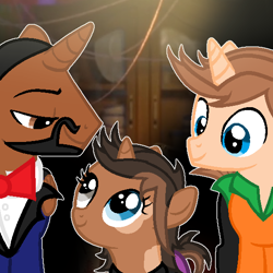 Size: 550x550 | Tagged: safe, artist:clawort-animations, artist:lullabyprince, oc, oc:becky sterling, pony, base used, gay, lance sterling, magical gay spawn, male, offspring, parent:lance sterling, parent:walter beckett, ponified, shipping, spies in disguise, walter beckett