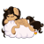 Size: 1024x1024 | Tagged: safe, artist:ariathelovely, oc, oc only, oc:laurel, pony, cloud, fetlock tuft, pegasus oc, simple background, sleeping, solo, transparent background