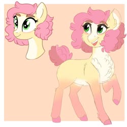 Size: 1200x1200 | Tagged: safe, artist:scarletskitty12, li'l cheese, pony, g4, the last problem, chest fluff, colored hooves, female, filly, simple background, smiling, solo