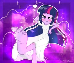 Size: 1280x1091 | Tagged: safe, artist:noreenthedramaqueen, twilight sparkle, equestria girls, g4, i'm on a yacht, spoiler:eqg series (season 2), base used, feet, female, fetish, foot fetish, foot focus, soles, solo, wiggling toes