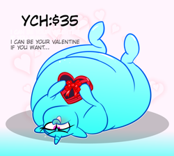 Size: 2874x2571 | Tagged: safe, artist:metalface069, pony, commission, fat, high res, holiday, obese, valentine's day, your character here