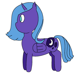 Size: 832x832 | Tagged: safe, princess luna, alicorn, pony, g4, female, filly, filly luna, simple background, solo, transparent background, woona, younger