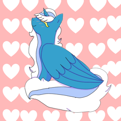 Size: 768x768 | Tagged: safe, artist:wolfmona134, oc, oc:fleurbelle, adorabelle, cute, eyes closed, smiling