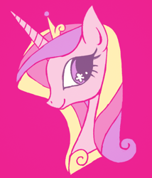 Size: 600x700 | Tagged: safe, artist:irislis44, princess cadance, pony, g4, bust, cute, cutedance, female, mare, pink background, portrait, profile, simple background, solo, wingding eyes