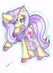 Size: 2427x3357 | Tagged: safe, artist:luxiwind, lily lace, pony, g4, female, high res, solo, traditional art