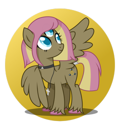 Size: 1280x1299 | Tagged: safe, artist:mint-light, artist:tenderrain-art, oc, oc only, oc:mystic lily, pegasus, pony, triclops, female, jewelry, mare, necklace, simple background, smiling, solo, spread wings, third eye, three eyes, transparent background, unshorn fetlocks, wings