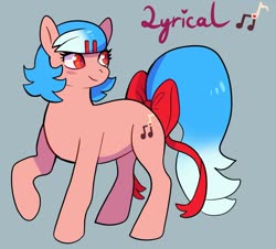 Size: 1280x1157 | Tagged: safe, artist:cherivinca, oc, oc only, oc:lyrical, earth pony, pony, bow, female, mare, solo, tail bow
