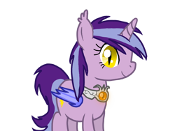 Size: 1024x768 | Tagged: safe, artist:crystal wishes, oc, oc only, oc:soaring fangs, oc:stormlight, alicorn, bat pony, pony, amulet, glowing, jewelry, looking at you, simple background, slit pupils, smiling at you, solo, transparent background