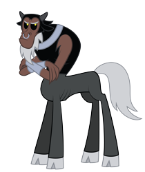 Size: 4934x5884 | Tagged: safe, artist:aleximusprime, lord tirek, centaur, g4, angry, bracer, cloven hooves, colored hooves, crossed arms, cute, grumpy, madorable, male, nose piercing, nose ring, piercing, septum piercing, simple background, solo, standing, tirebetes, tirek is not amused, transparent background, unamused, vector