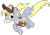 Size: 2844x2013 | Tagged: safe, artist:sketchmcreations, derpy hooves, pegasus, pony, g4, the last problem, bag, bags under eyes, cute, derpabetes, female, flying, happy, hat, high res, letter, mail, mailmare, mare, mouth hold, older, older derpy hooves, ponytail, saddle bag, simple background, smiling, solo, spread wings, transparent background, vector, wings