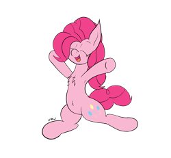 Size: 2795x2580 | Tagged: safe, artist:wapamario63, pinkie pie, earth pony, pony, g4, armpits, female, happy, high res, mare, simple background, solo, transparent background