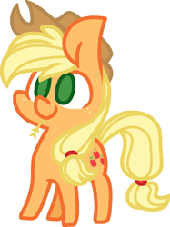 Size: 964x1288 | Tagged: safe, artist:lightlycandy, applejack, earth pony, pony, g4, chibi, cowboy hat, cute, female, freckles, hat, jackabetes, mare, no pupils, simple background, solo, straw in mouth, white background