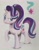 Size: 1603x2048 | Tagged: safe, artist:tone_ontone, starlight glimmer, pony, unicorn, g4, female, mare, raised eyebrow, raised hoof, smiling, smirk, solo, traditional art