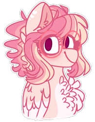 Size: 778x998 | Tagged: safe, artist:journeewaters, oc, oc only, oc:vanilla cherry pie, pegasus, pony, bust, female, glasses, mare, portrait, simple background, solo, transparent background