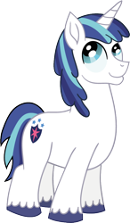 Size: 524x898 | Tagged: safe, artist:malte279, shining armor, pony, g4, colt, eyes rolling back, male, simple background, solo, transparent background, vector