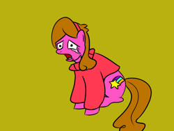 Size: 1024x768 | Tagged: safe, artist:oceanman, maybelle, earth pony, pony, crying